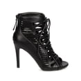 thumbnail image 2 of Wild Diva EG89 Women Leatherette Peep Toe Slit Lace Up Sandal Bootie, 2 of 5
