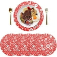 thumbnail image 3 of GZHJMY Christmas Decorations Placemats 1Pcs,Holidays PVC Weave Place Mats Table Mats Non-Slip Easy to Clean for Home Kitchen BBQ Party Table Decor,15.4", 3 of 7