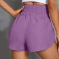 thumbnail image 3 of Women's Athletic Workout Shorts with Pockets Activewear Gym Shorts (Purple XXL), 3 of 5