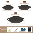 thumbnail image 3 of Parrilla de hierro para cocina de inducción, antiadherente, para barbacoa, teppanyaki, para uso doméstico, comercial, para exteriores, portátil, con tarjeta, para barbacoa, 3 of 5