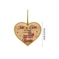 thumbnail image 3 of Home Acrylic Hanging Ornament X-mas Christmas Hanging Props Book Lovers Heart Bookshelf Pendant Christmas Trees Decor 7, 3 of 8