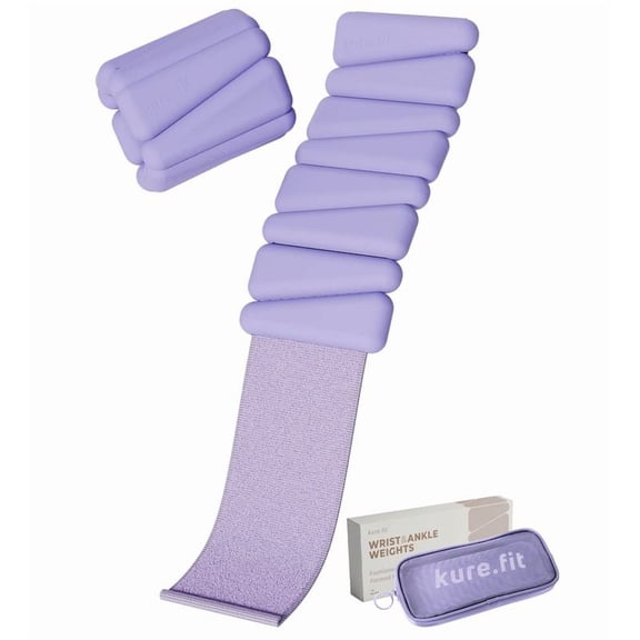 kure.fit Wrist and Ankle Weights for Women, Pilates Weighted Bangles for Home Workouts, 2 lb Each, Set of 2
