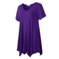 thumbnail image 5 of LARACE Short Sleeve T-Shirts for Women Plus size Tops V-Neck Tunic Tops for Leggings DarkPurple_2X, 5 of 6
