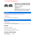 thumbnail image 2 of Brake Pad Set - Compatible with 2000 - 2002 Ford E-450 Econoline Super Duty 2001, 2 of 2