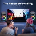 thumbnail image 6 of FanFun Large Party Speaker, Bluetooth Speaker with Mic, DJ Lights, Portable Wireless Outdoor Speaker with Wheels and Trolley Bar, DJ Speakers for Party, Perfect Graduation Gift, AN20, 6 of 12