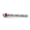 thumbnail image 3 of Sterling Silver Stackable Expressions Created Ruby Three Stone Ring Size 8, 3 of 3