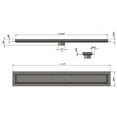 thumbnail image 5 of SereneDrains 304 Stainless Steel 36 Inch Tile in Linear Matte Black Shower Drain Kit Floor Long Hair Catcher Strainer Grate Cover Bathroom Insert, 5 of 9