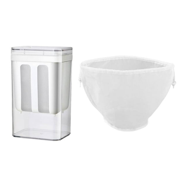 Luzkey Yogurt Maker Strainer Gadget Easy to Clean Container Reusable Multipurpose Whey 1100ml
