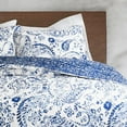 thumbnail image 3 of Lush Decor Erindale Paisley Cotton Reversible Quilt, Full/Queen, Navy/Blue, 3-Pc Set, 3 of 9