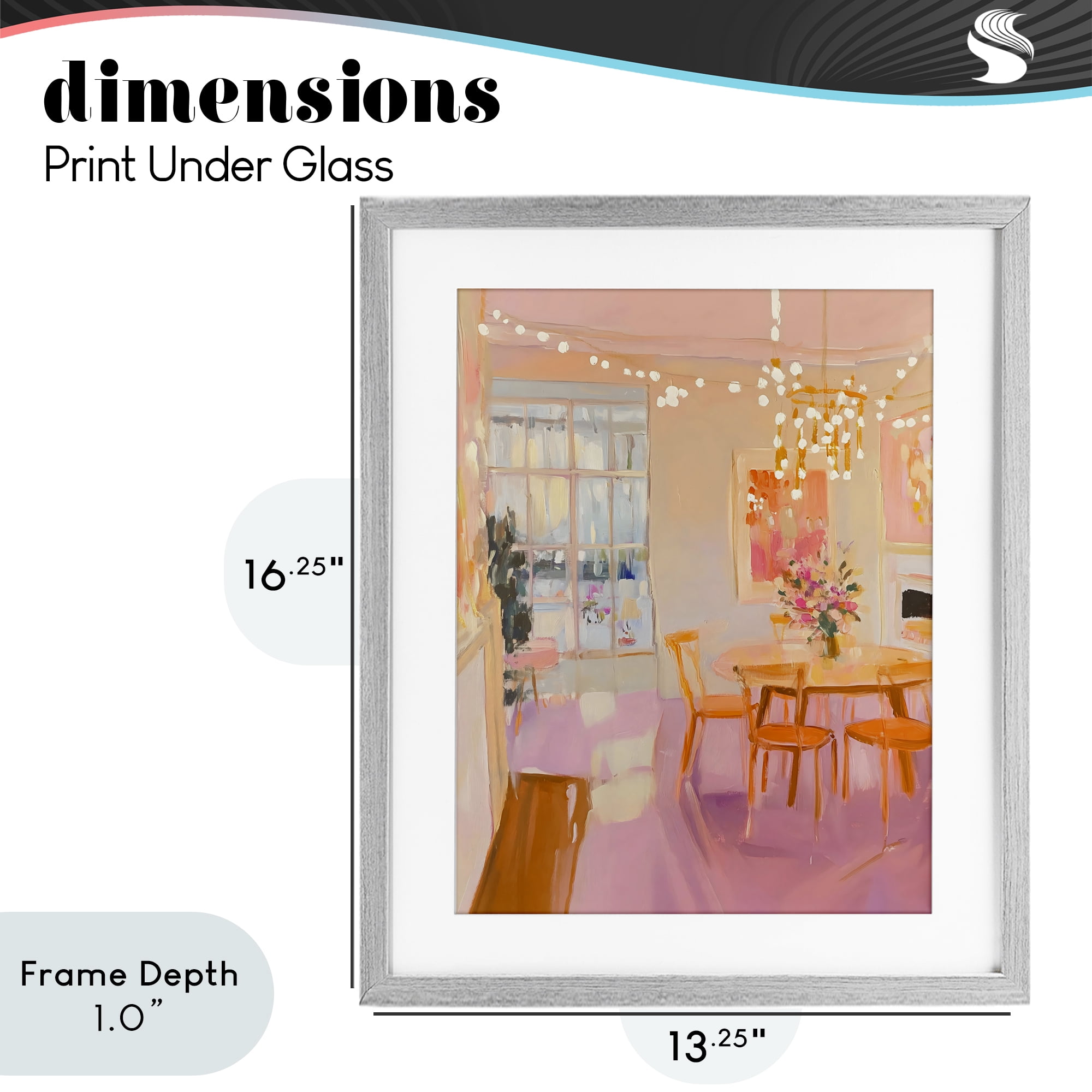 Stupell Industries Warm & Inviting Dining Room Gray Framed Print Under Glass, design by The Prints Vibe