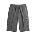 thumbnail image 7 of Men's Cargo Shorts Multi Pocket Straight Leg, Loose Fit Elastic Waist, Quick Dry Breathable Stretchy Outdoor Sports Hiking Casual Work | JASKFLY,Gray L, 7 of 7