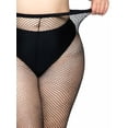 thumbnail image 4 of Leg Avenue Women's Plus-Size Fishnet Pantyhose, Black, Plus Size, 4 of 5