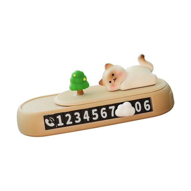 Tarjeta de estacionamiento temporal para coche, decoración Universal para salpicadero de coche, automotriz Gato