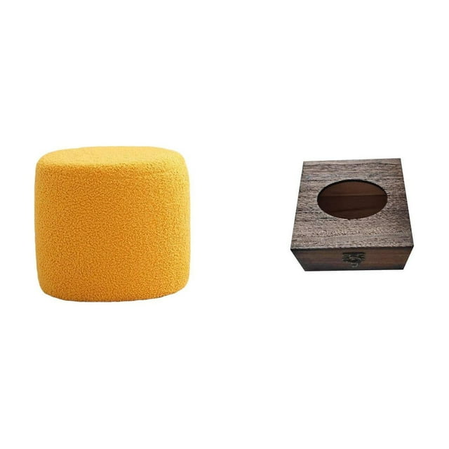 Taburete Otomano Multifuncional Con Organizador De Pañuelos, Reposapiés Y Asiento Tipo Banco Para La Decoración De La Sala De Estar, El Dormitorio, La Oficina Y El Baño.