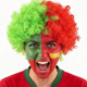 thumbnail image 1 of Peluca Para Adultos Aficionados De Futbol Soccer Verde y Guinda, 1 of 5
