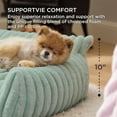 thumbnail image 3 of Cute Couch for Pets - Fluffy Cat Sofa with Premium Soft Corduroy Fleece, Fuzzy Couch Bed with Removable Washable Cover, Supportive Cat Chair for Indoor Cats, 24inch,Garden Green, 3 of 14