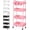 Fashion Pink, variant on 3 Tier Green Metal Rolling Cart with Lockable Wheels and Handle, 3 Tiered Utility Storage Organizer Carts for Teachers, Arts, Craft, Snack, Book, Bedside, Nursery, Cleaning Supplies, Easy Assembly
