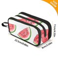 thumbnail image 4 of FORMRS Pencil Case with 3 Compartments Zipper Pouch, Elementary School Level and up, White Watermelon, 4 of 8