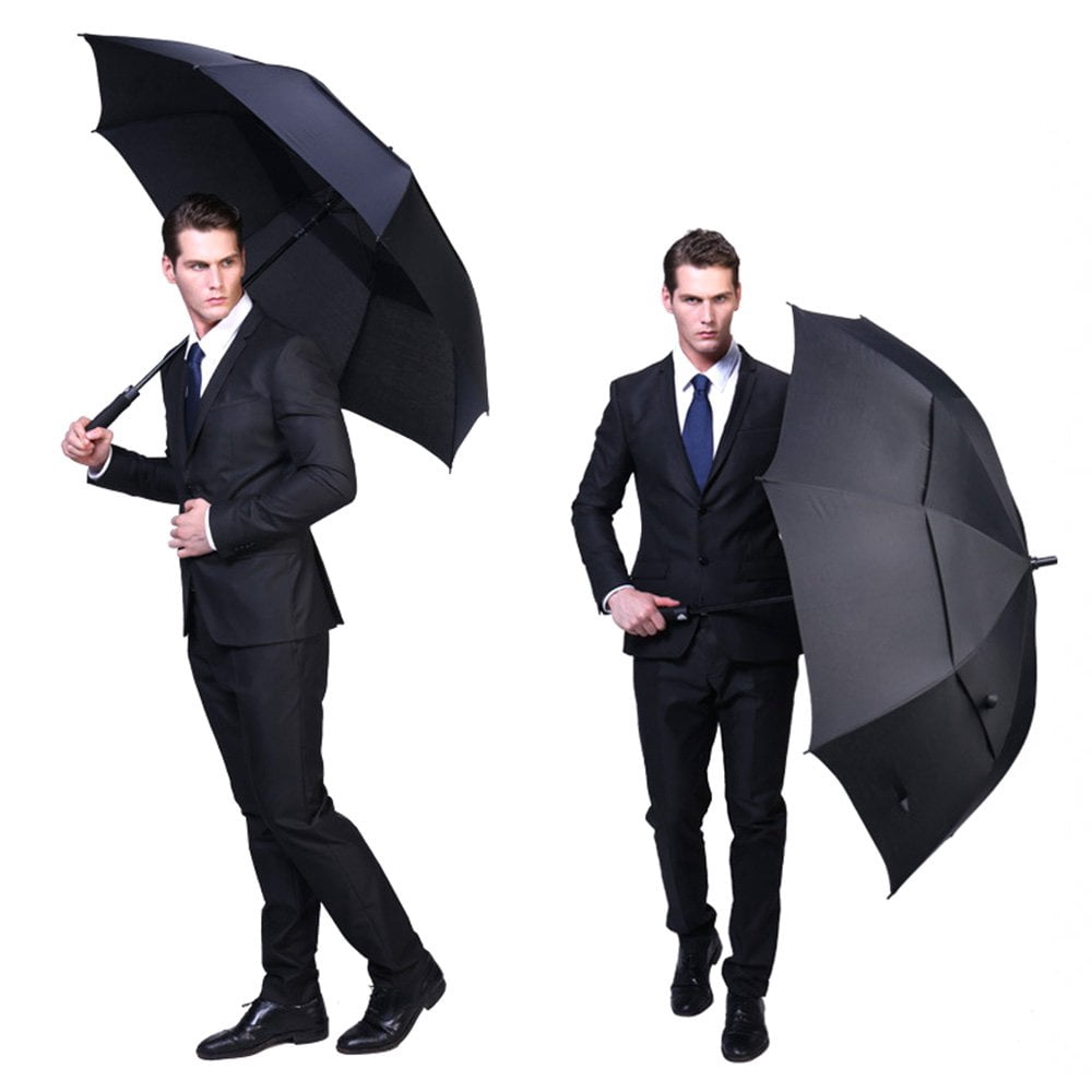 G4Free 2 Pack Golf Umbrella 54/62/68 Inch Extra Large Windproof Double Canopy Vented Automatic Open Oversize Waterproof Stick Umbrellas
