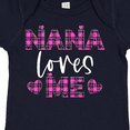 thumbnail image 4 of Inktastic My Nana Loves Me Hearts in Pink Plaid Boys or Girls Baby Bodysuit, 4 of 5