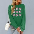 thumbnail image 6 of HOMBOM Green Sweatshirts for Women Crewneck Light Up Christmas Funny Xmas Santa Merry Ladies Sweatshirt Fall, 6 of 6
