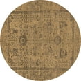 thumbnail image 1 of Ahgly Company Indoor Round Oriental Brown Industrial Area Rugs, 8' Round, 1 of 4