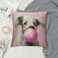 thumbnail image 2 of Nawypu  Highland Cow Throw Pillow Cover， Highland Blowing Bubble Gum Cow Decorative  Cushion Cover Home Decoration for Couch Sofa Bed（Cow, 2 of 5