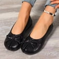 thumbnail image 6 of Xdegoge Flat Shoes for Women Bow Tie Ballet Flats Summer Slip On Loafers Classic Dressy Round Toe Footwear Closed Toe Casual Office Work Walking Lightweight Pumps, 6 of 8
