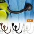 thumbnail image 5 of Gotydi 2 Pcs  Curtain Holdback Metal Tie Backs U Shaped Curtain Hooks with Screws for Home Accessories Wall Decorative, 5 of 6