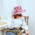 thumbnail image 3 of Yirtree Women Organza Fascinator Lady Cocktail Tea Party Church Wedding Bridal Flower Hat, 3 of 8