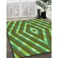 thumbnail image 2 of Ahgly Company Indoor Round Patterned Nebula Green Area Rugs, 7' Round, 2 of 6