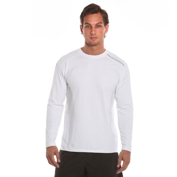 BloqUV Men's Jet Tee Long Sleeve UV Top White Size X-Large