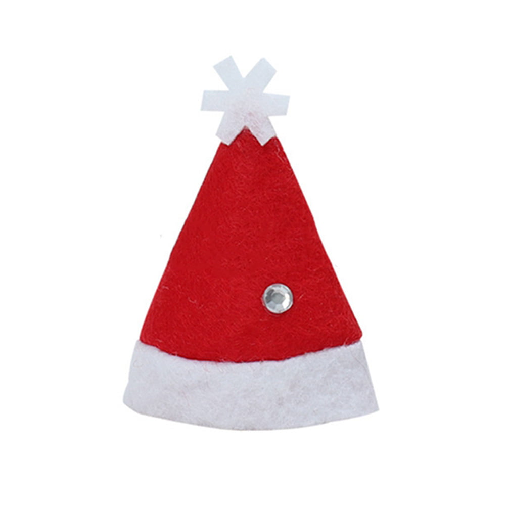 Home Decor Lollipop Topper Mini Christmas Hat Tableware Bag Bottle Ornament 