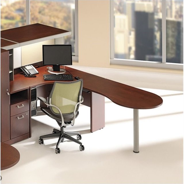 Bush Business Furniture Quantum 48W d Péninsule en Cerise de Récolte