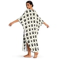 thumbnail image 2 of SEANATIVE Women's Long Kaftan Maxi Caftan Dress Beachwear Bathing Suit Cover Up V-neck Batwing Sleeve Side Slits Kaftan Maxi Dresses for Beach Travel Casual, Paw Pattern Cream White, 2 of 7