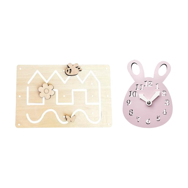 2 piezas de madera Montessori tablero ocupado habilidades básicas juguete sensorial educación temprana para avión juguete preescolar jardín de infantes niño regalo de Cola de Conejo Hugo Material de tablero ocupado