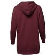 thumbnail image 3 of A2Y Women's Relax Fit Long Sleeve Kangaroo Pockets Hoodie Sweatshirts Dark Burgundy 3XL, 3 of 6