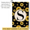 thumbnail image 6 of Monogram Letter S Garden Flag Summer Sunflower 12x18 Vertical Double Sided Spring Floral Outside Decorations Small Black Burlap Family Last Name Initial Yard Flag, 6 of 6