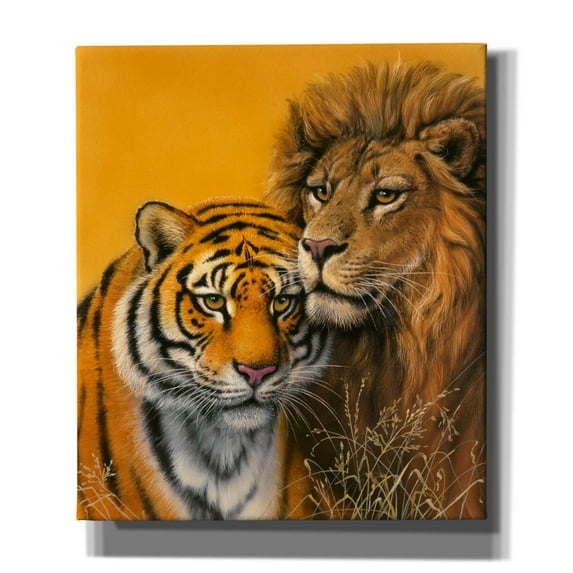 Epic Graffiti 'Lion & Tiger' by Harro Maass, Canvas Wall Art, 26"x30"