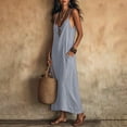 thumbnail image 6 of zbxnLI Women's Maxi Dress Spaghetti Strap Casual Loose Long Dresses with Pockets Summer Beach Vacation Sundress, 6 of 7