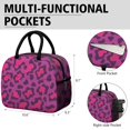 thumbnail image 6 of Womens Pink and Black Of Leopard Print Lunch Box for Work,Insulated Lunch Bag for Women,Loncheras Para Mujer,Leakproof Adult Lunch Bag for Work,Beach,Travel,Picnic,Camping, 6 of 7