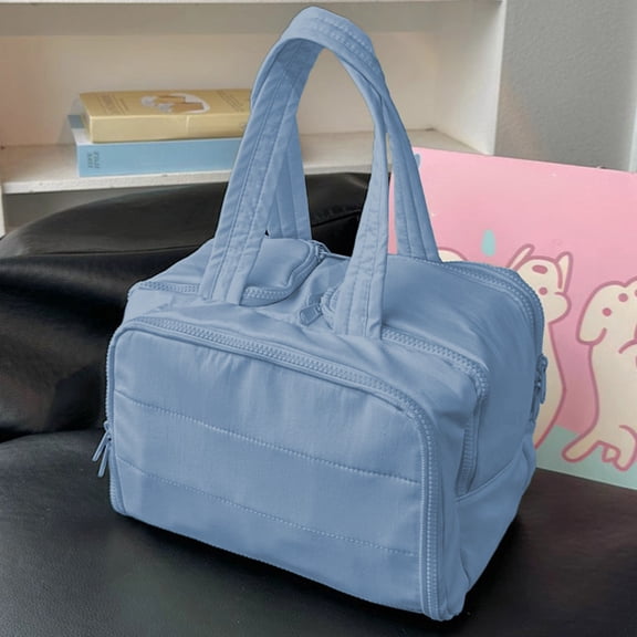 BAOPAI Large Capacity Waterproof Makeup Toiletry Organizer Bag for Women Travel, Portable Handheld Cosmetic Storage with Compartments for Toiletries and Cosmetics