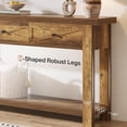 thumbnail image 5 of Fimind 70.9" Console Table with 3 Drawers, Extra-Long Farmhouse Entryway Table with Storage Shelf, Narrow Sofa Table Behind Couch for Hallway, Living Room, Foyer, Rustic Brown, 5 of 7