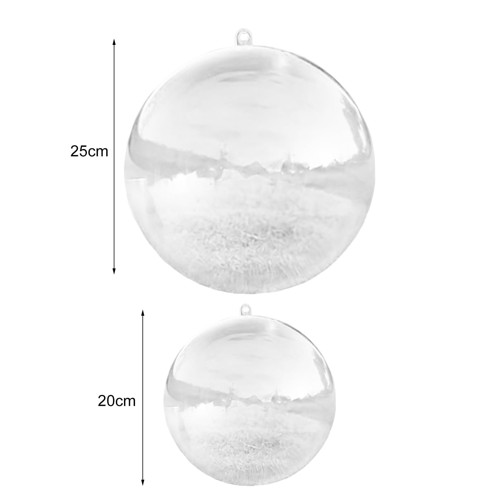 UDIYO Fillable Ball Transparent Shatterproof Plastic DIY Clear Ball Christmas Wedding Decorations for Home