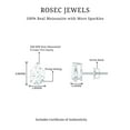 thumbnail image 6 of Rosec Jewels Pear Shape Moissanite Solitaire Stud Earrings for Women (6X8 mm) - D-VS1 Quality, 14K White Gold, 6 of 7