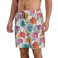 thumbnail image 2 of Kdxio Easter Egg Pattern Mens Casual Shorts - Drawstring Summer Beach Sports Shorts for Men, 2 of 9