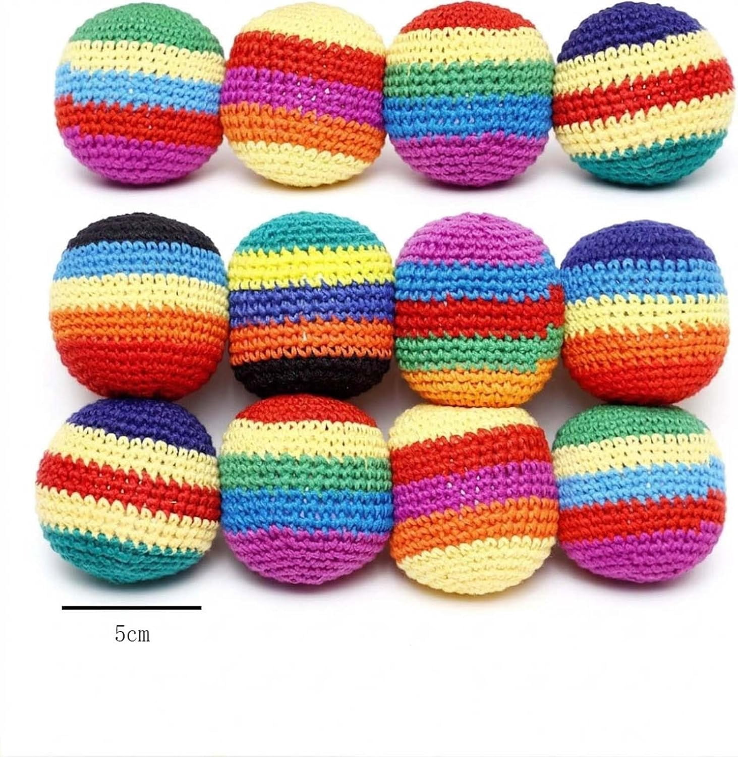 Footbags Sacks, 2026 Novelty Hand-Made Knitted Foot Bag Sack, Fun Crochet Footbag for Adults Outdoor Game
