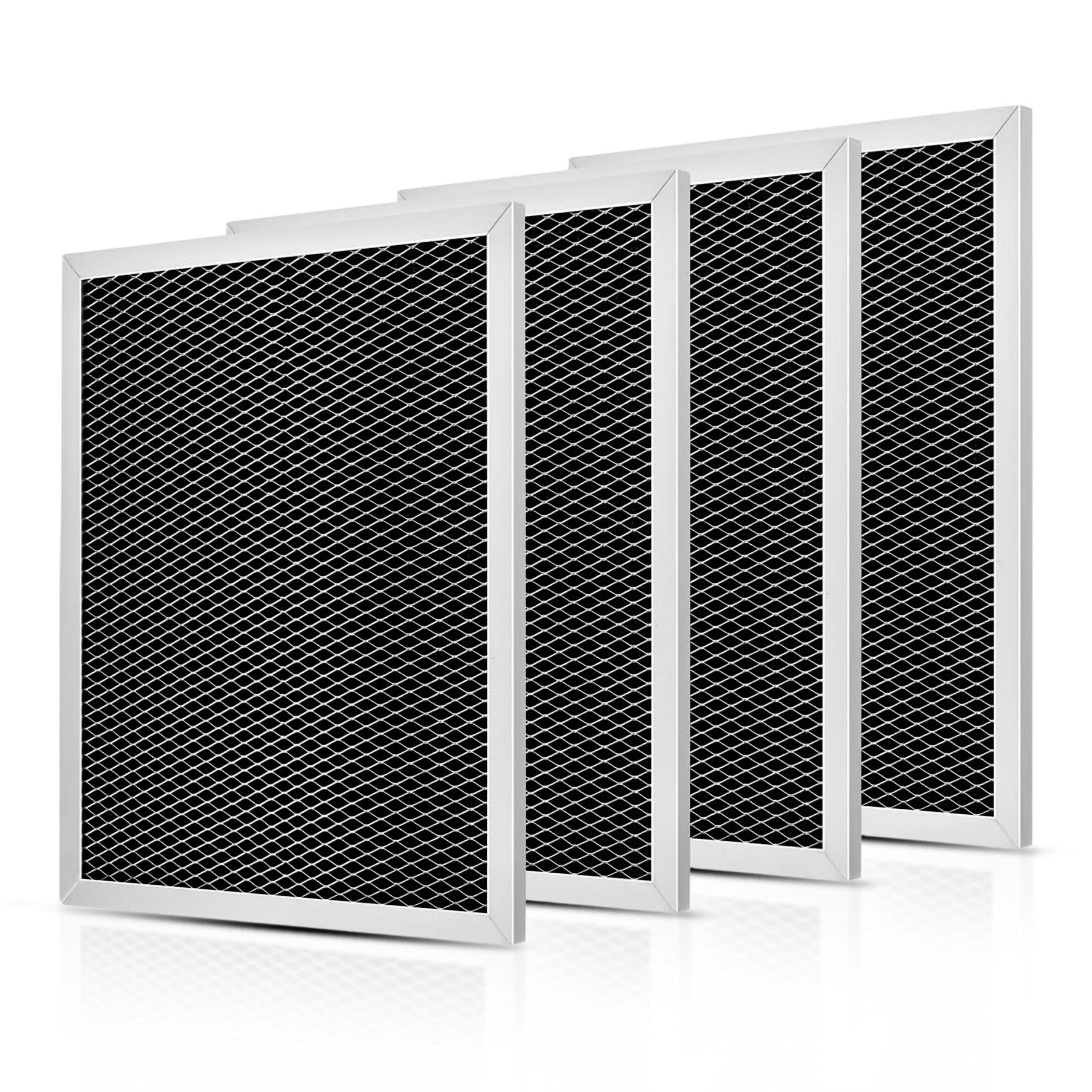 VNAF93 Upgraded 4 Pack 97007696 Range Hood Filter - 41f Stove Hood Vent Filter Replacement For Broan & Nutone Charcoal Carbon Combo Replace 6105c 97005687 - Size 8.75 x 10.5 x 0.35 Inche