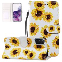 Wallet Case for Samsung Galaxy S20 Plus, Galaxy S20  Cover 6.7 inch, Allytech Foldable PU Leather Shockproof Stand Card Slots Wrist Strap Case for Samsung S20 Plus 2020, Sunflower