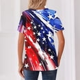 thumbnail image 5 of Womens Patriotic America 250th Anniversary Printed Tee, Short Sleeve Round Neck Casual Top, Soft Skin-Friendly Fabric, Family Gathering Party, United States Celebration Present, 5 of 5